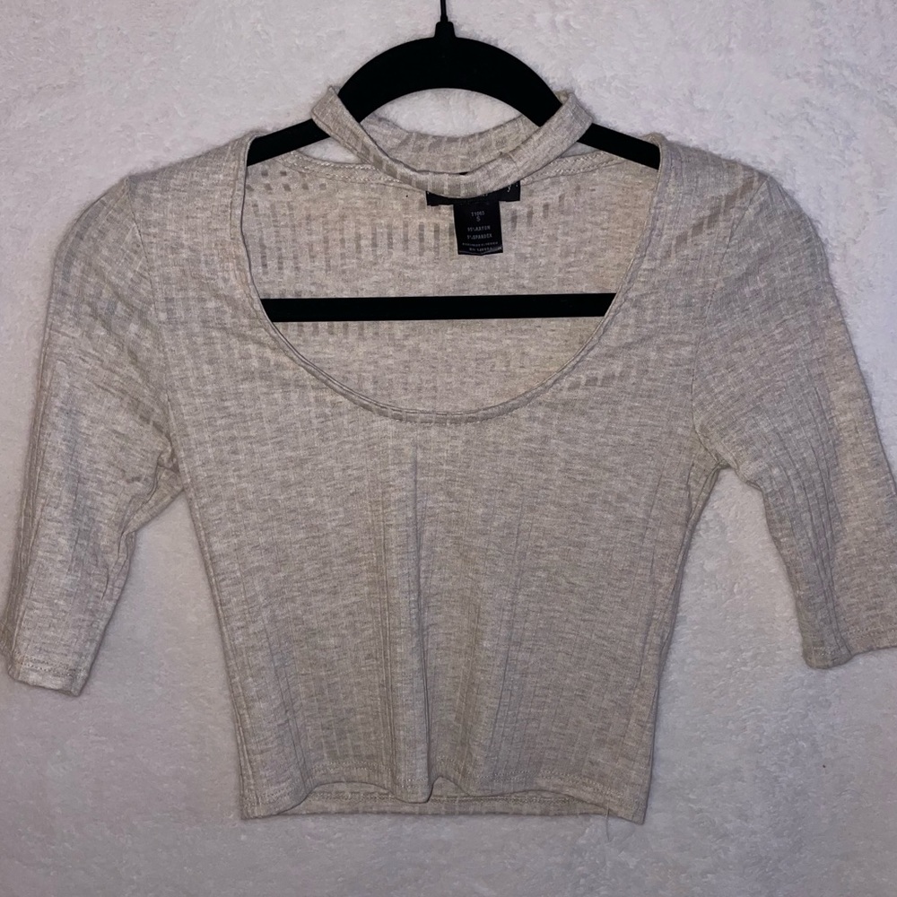 See You Monday Tan Crop Top